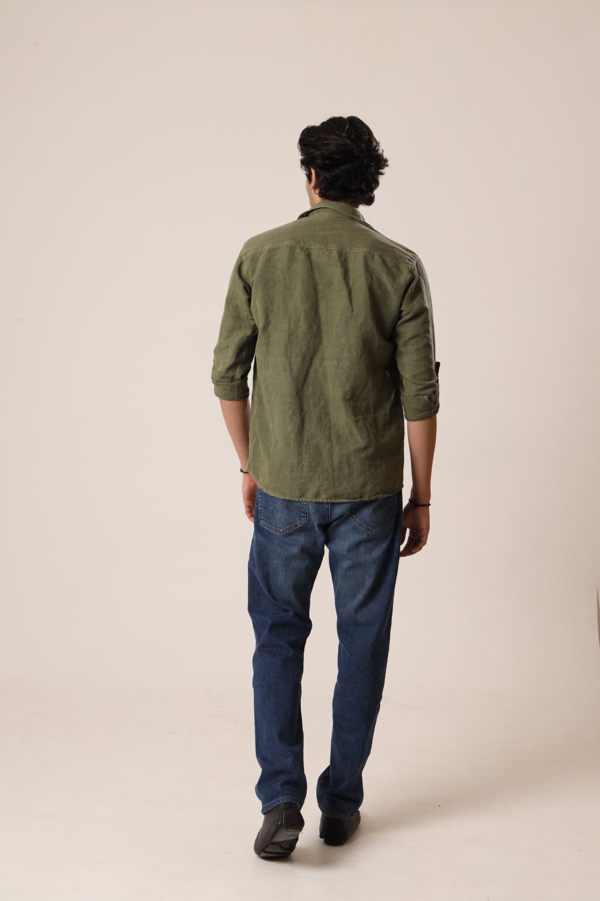 Mori Safari Shirt - Military Green