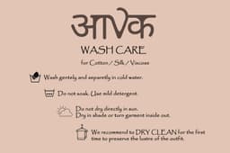 Wash care instructions for cotton, silk, and viscose