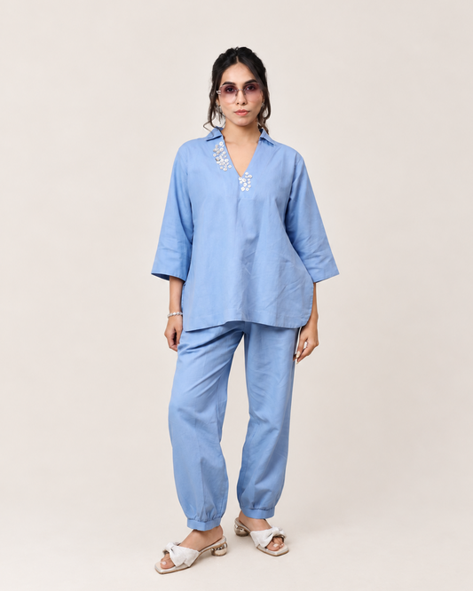 Azure Co-ord Set - Powder Blue