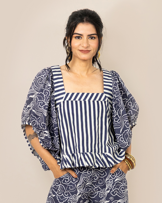 Kumano Cotton Top - Navy
