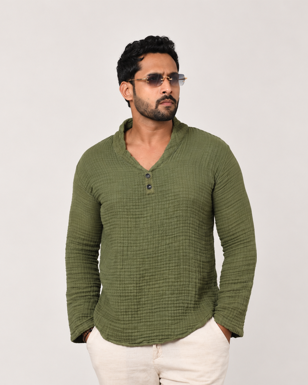 Boho Shirt - Olive