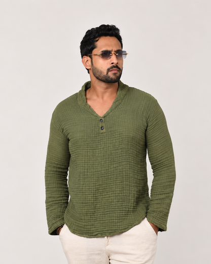Boho Shirt - Olive