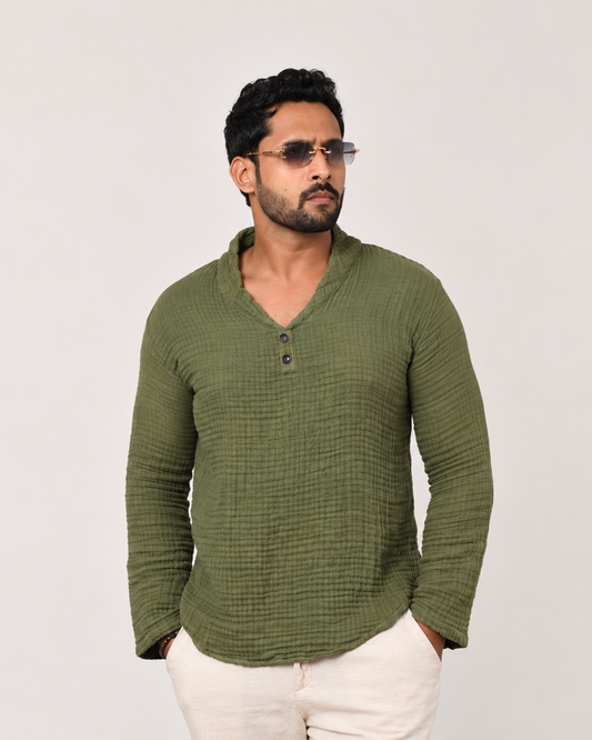 Boho Shirt - Olive