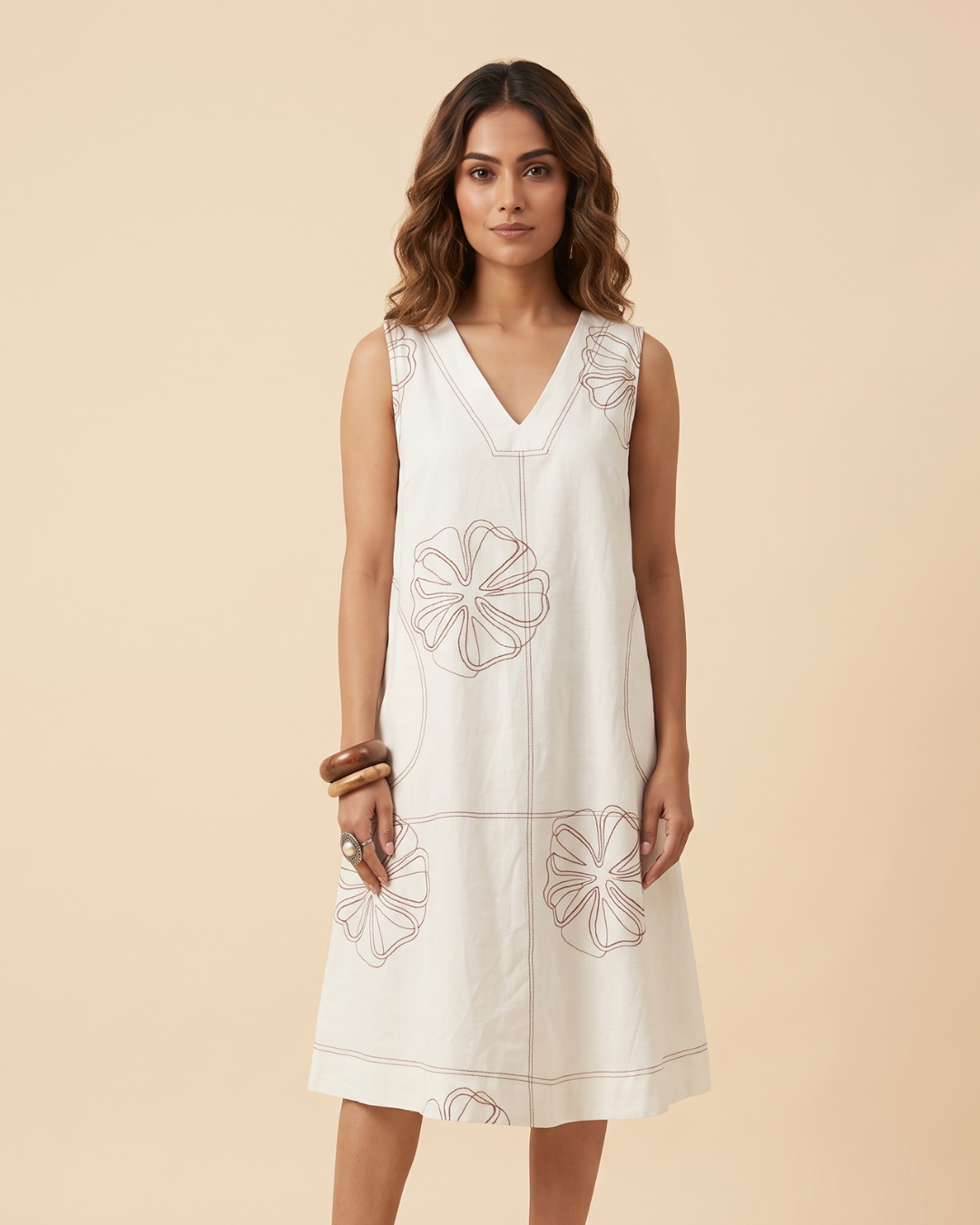 Hibiscus Dress - Off White
