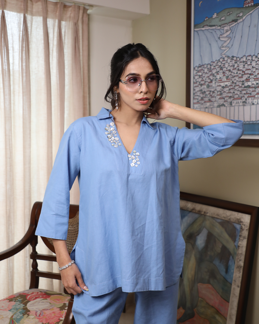 Azure Co-ord Set - Powder Blue