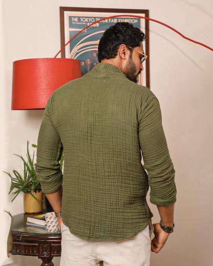 Boho Shirt - Olive