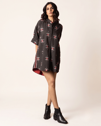 Mishka Dress - Dragonfly Print - Black