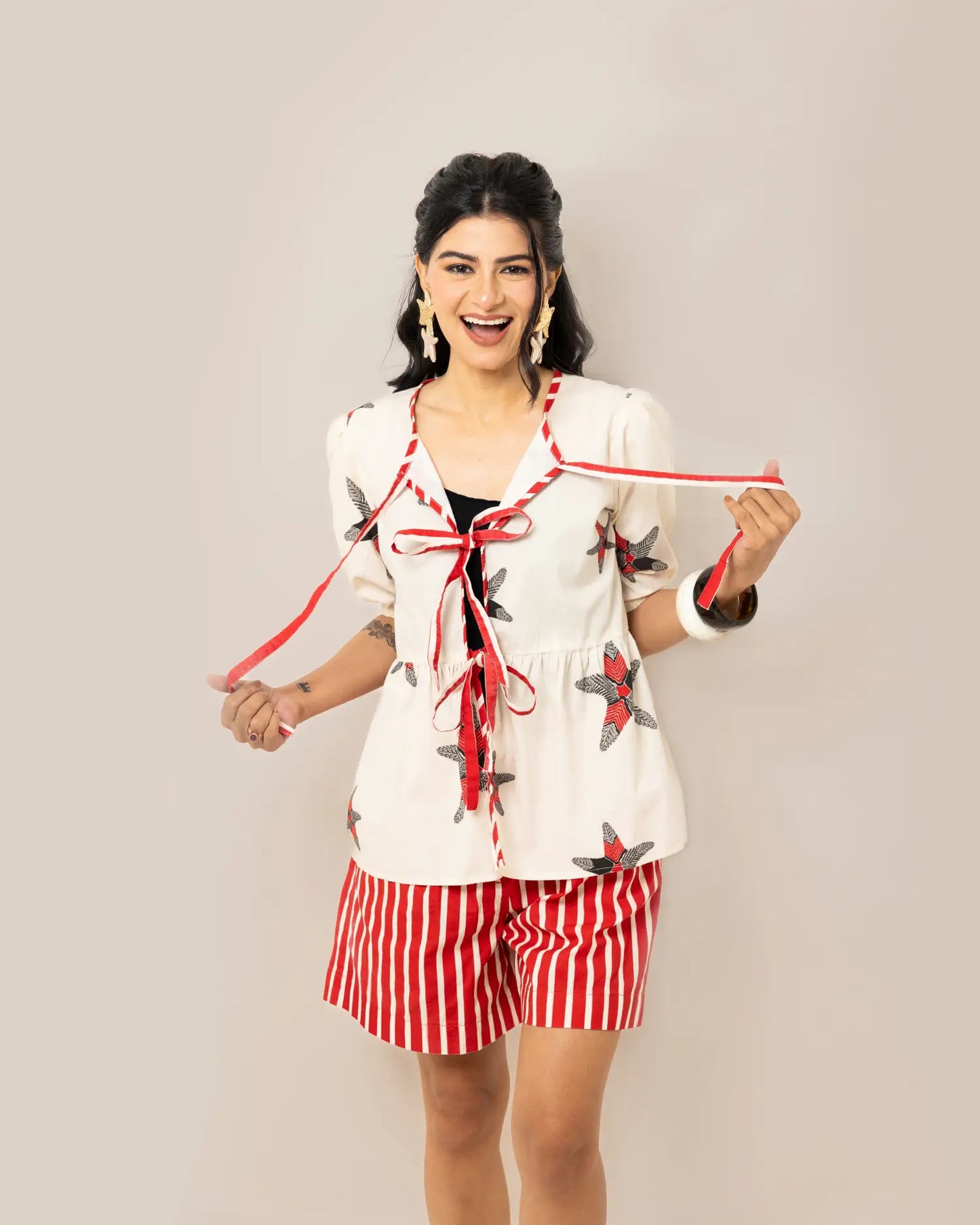 Boho Starfish Co-ord Set With Shorts