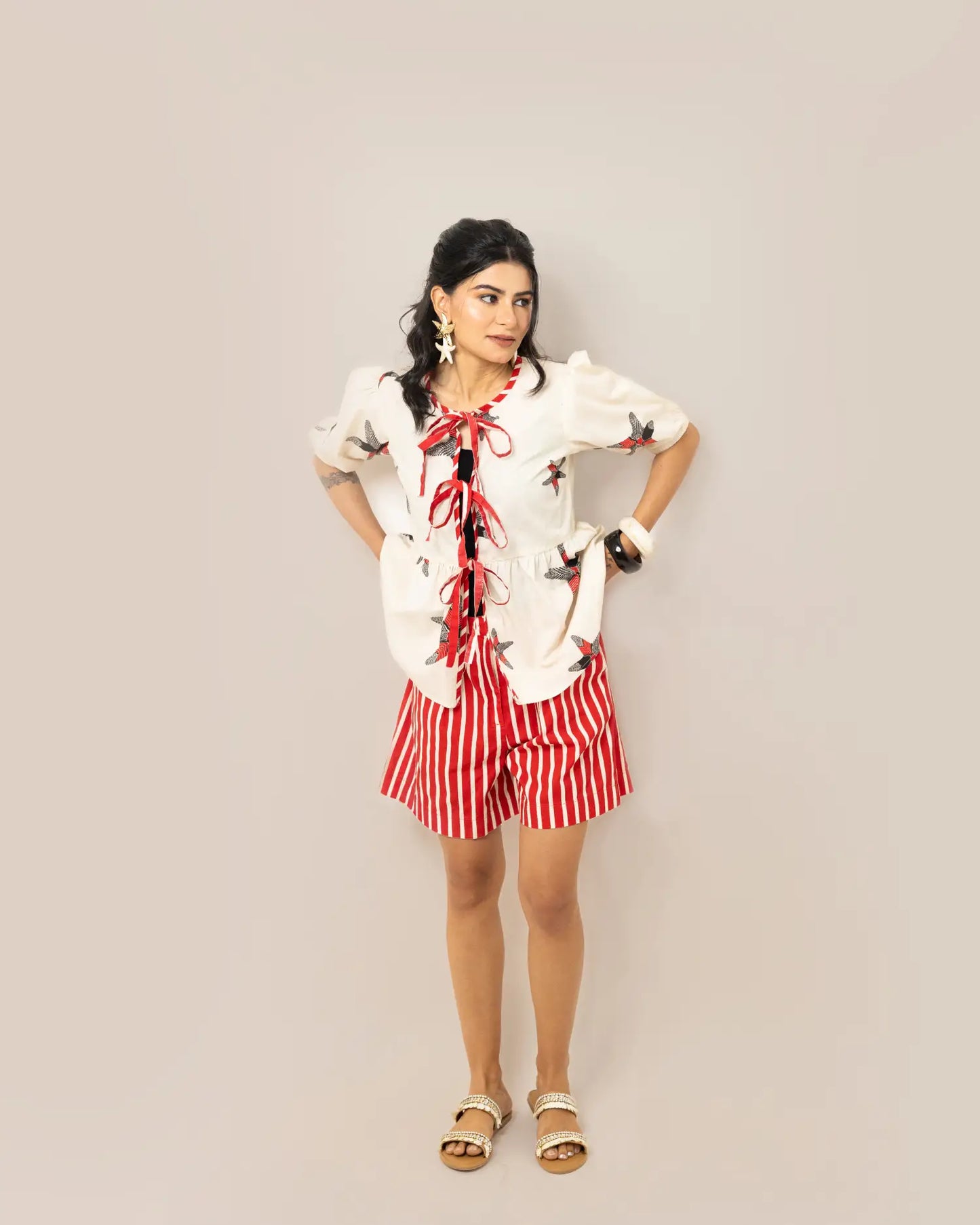 Boho Starfish Co-ord Set With Shorts