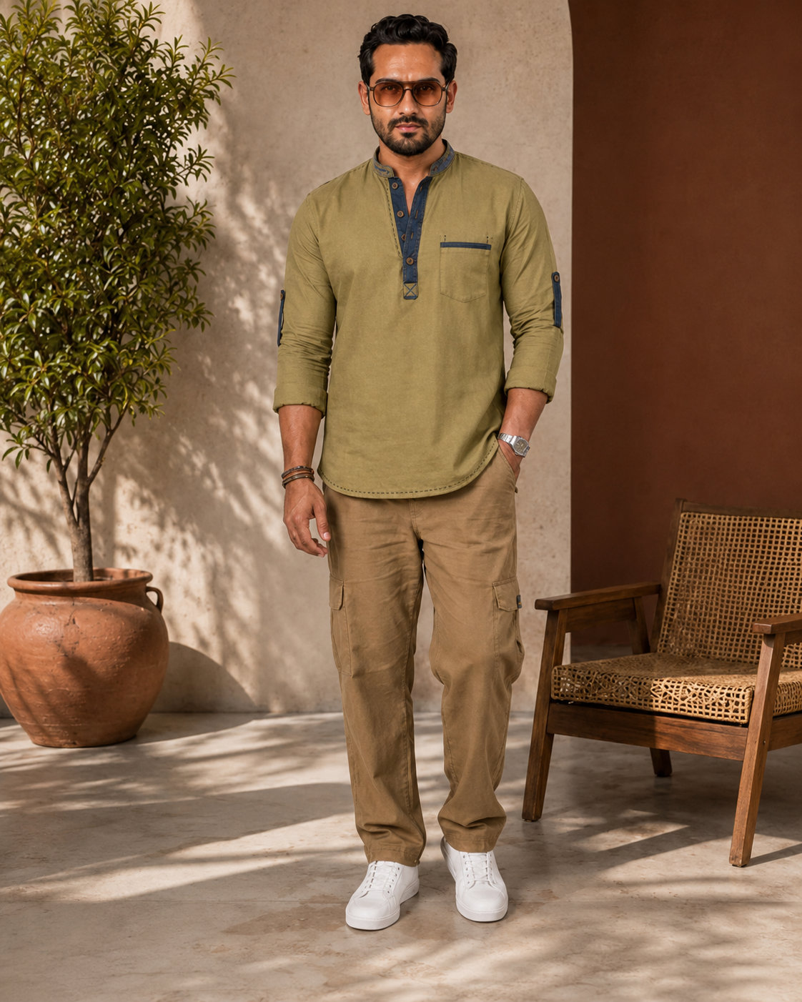 The Maverick Denim Trim Shirt