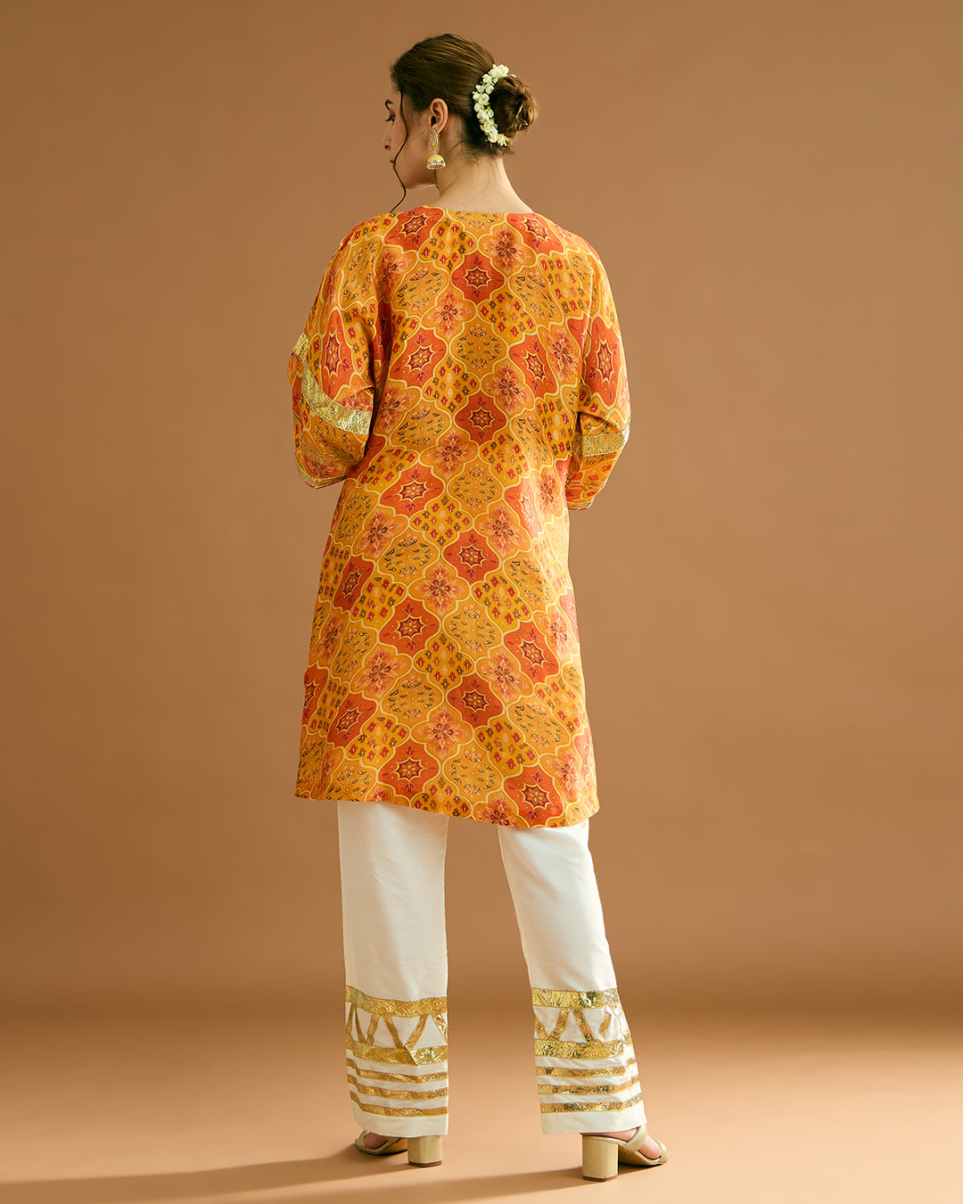 Rumi Silk Chanderi printed Kurta - Begum Print