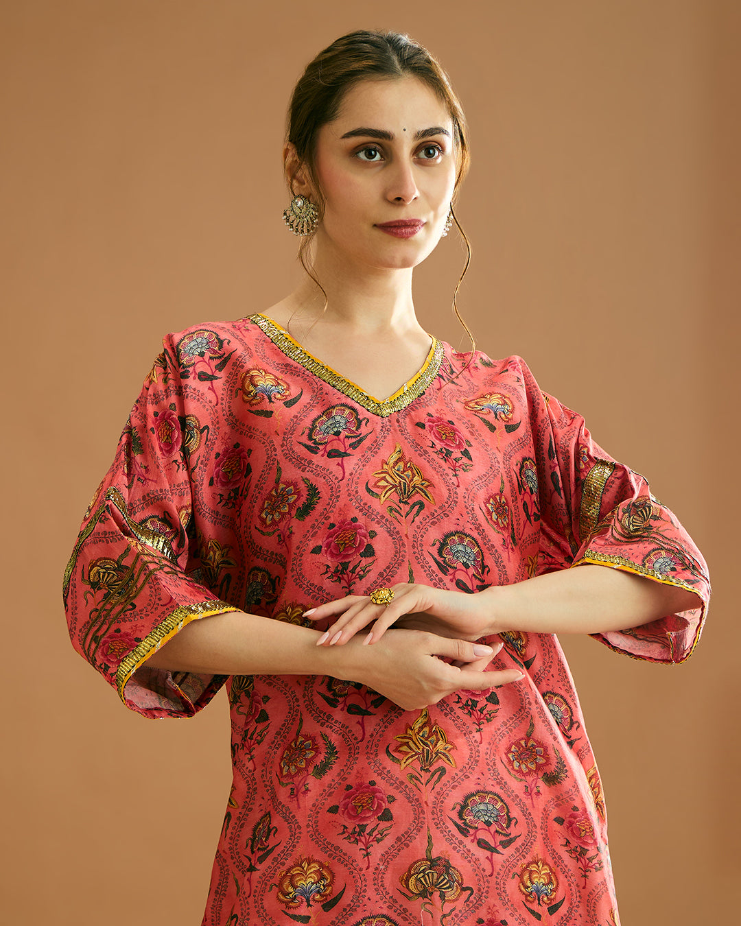 Rumi Silk Chanderi printed Kurta - BAGH print