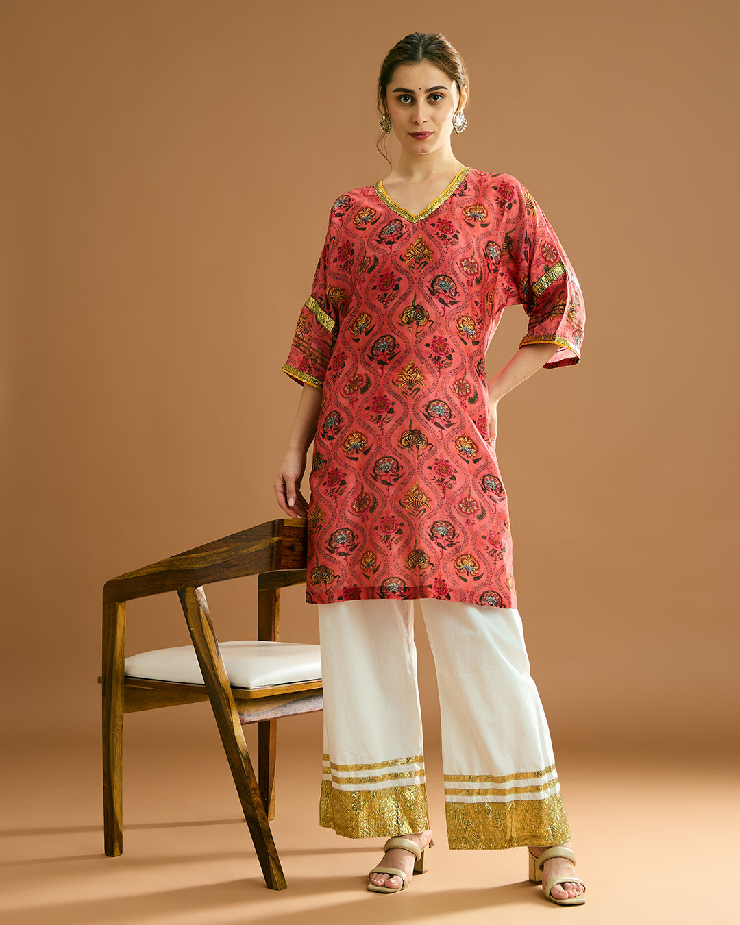 Rumi Silk Chanderi printed Kurta - BAGH print