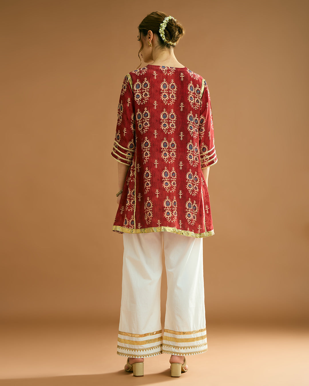 Naaz silk crepe Kurti - Tribal Print