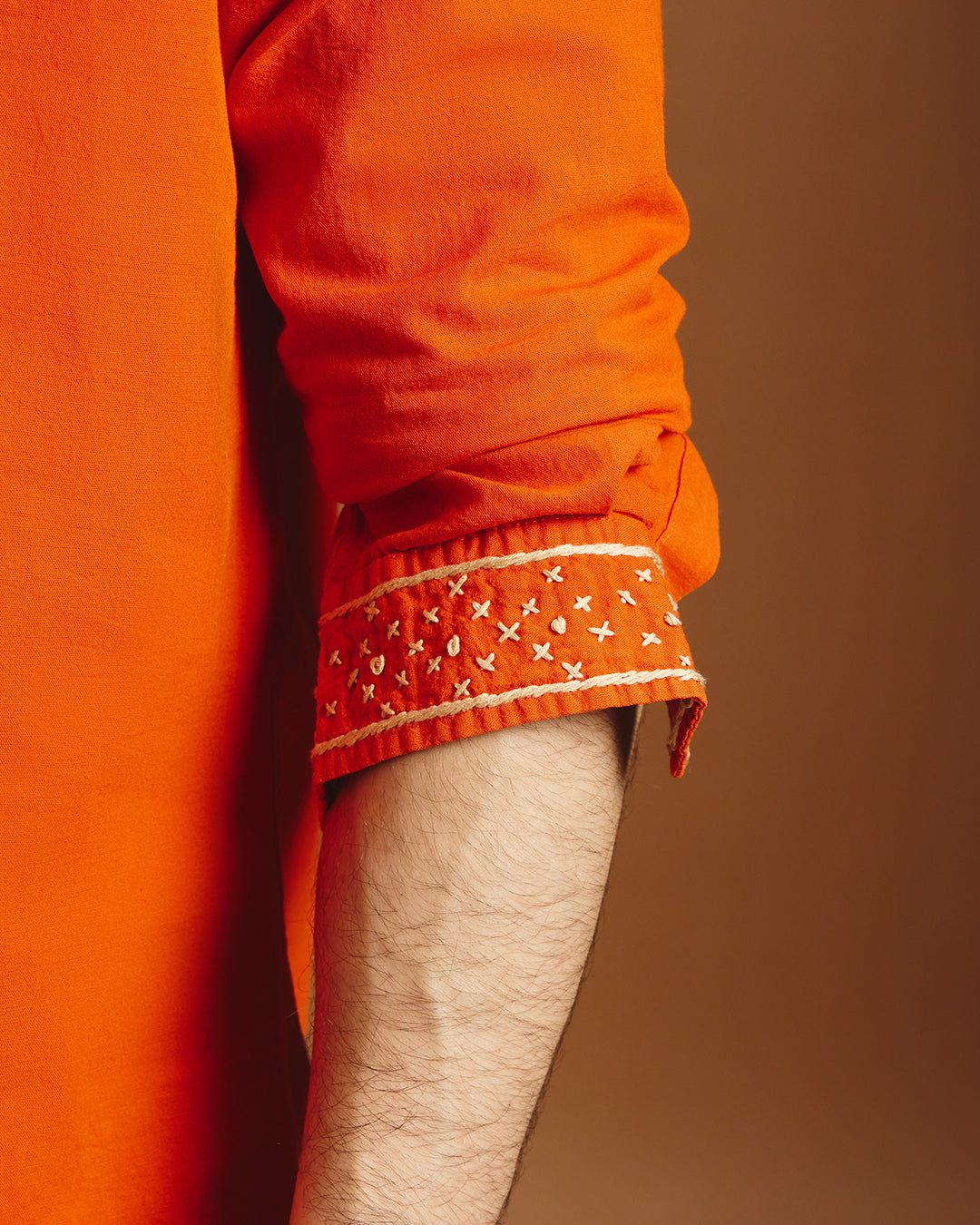 Raunaq Festive Shirt - Burnt Orange