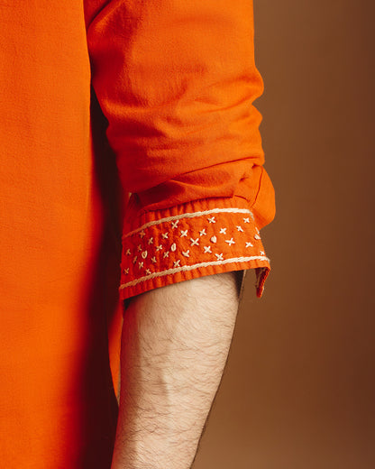 Raunaq Festive Shirt - Burnt Orange