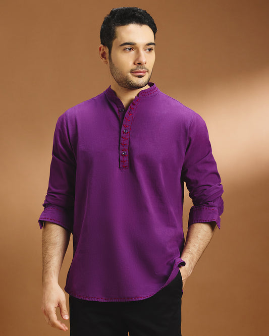 Utsav Festive Shirt - Purple