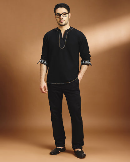 Toran Festive Shirt - Black