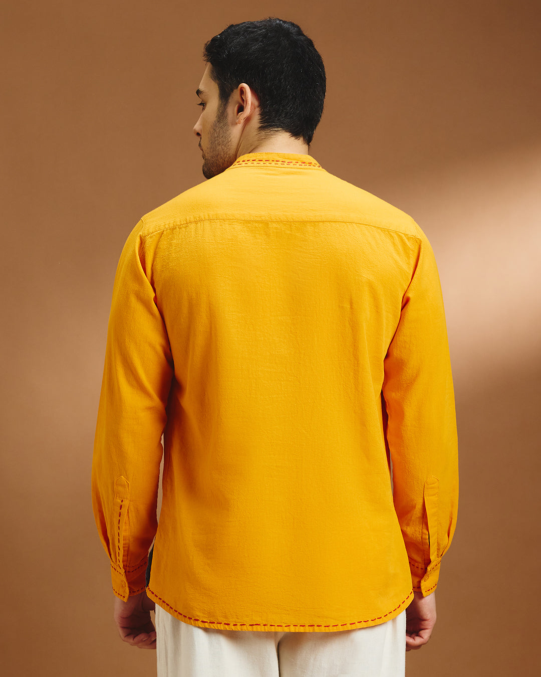 Utsav Festive Shirt - Marigold Yellow