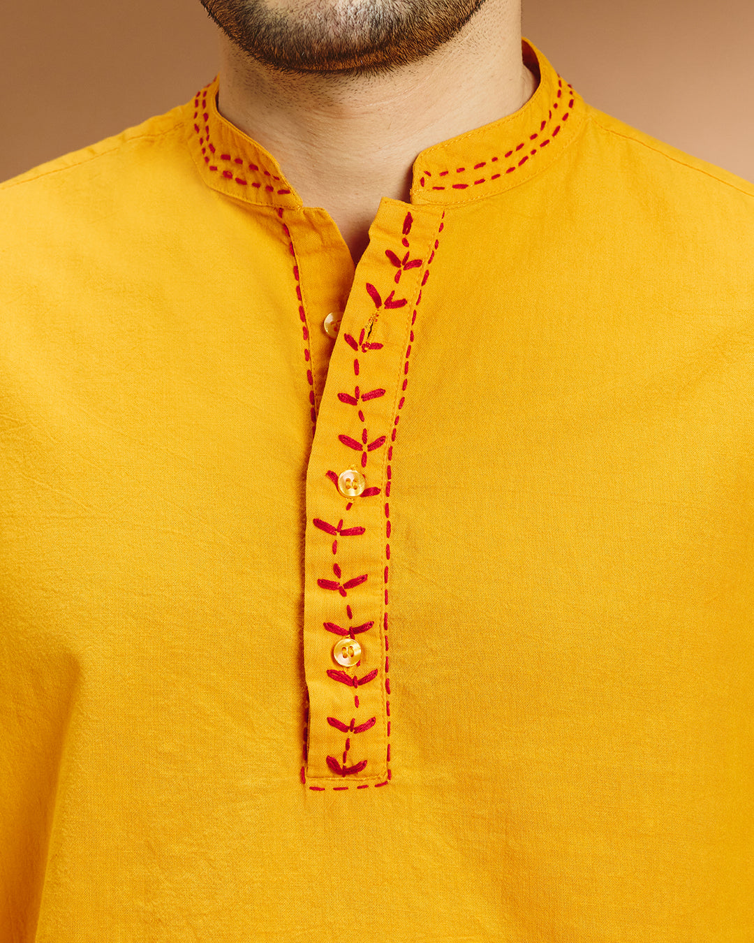 Utsav Festive Shirt - Marigold Yellow