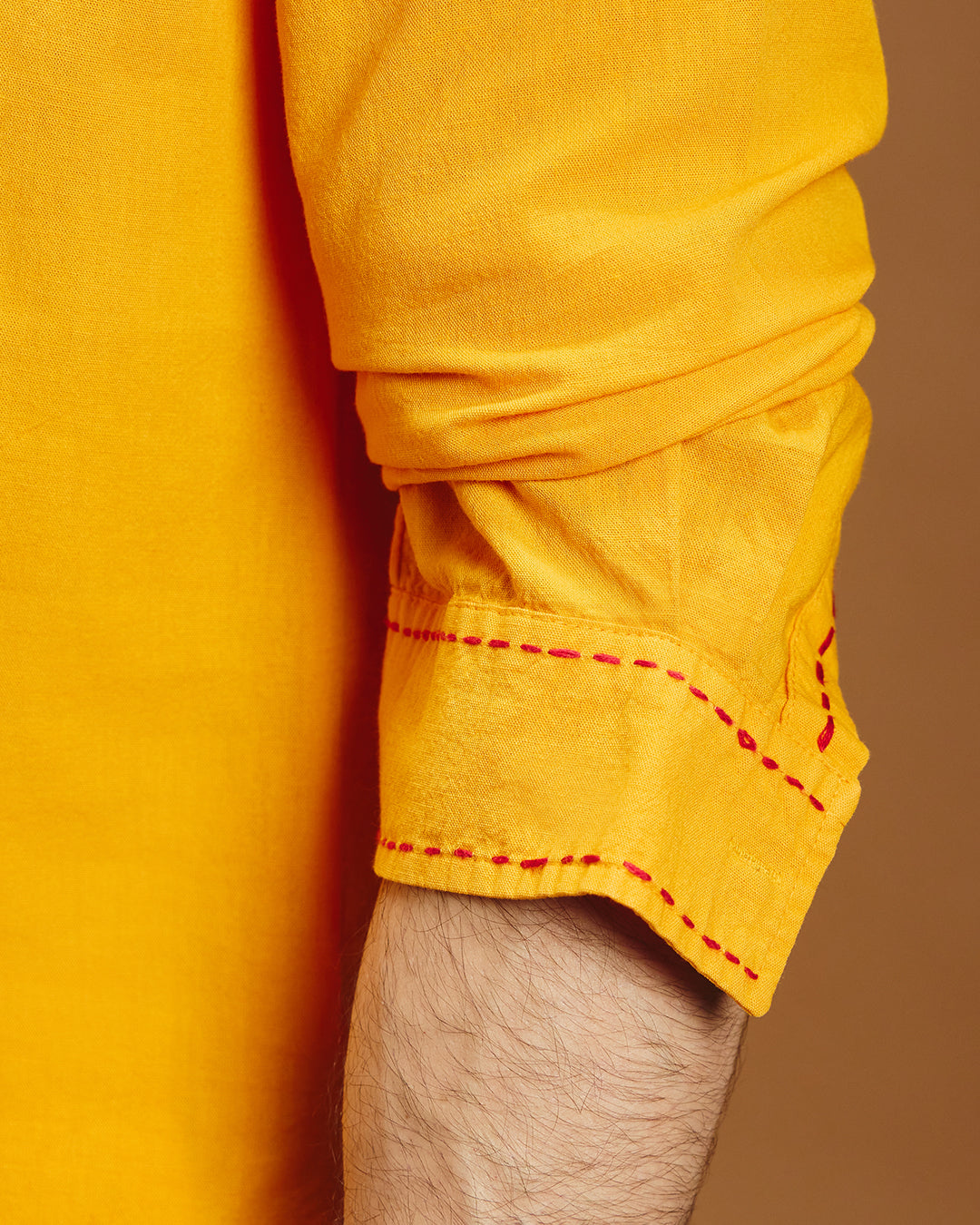 Utsav Festive Shirt - Marigold Yellow