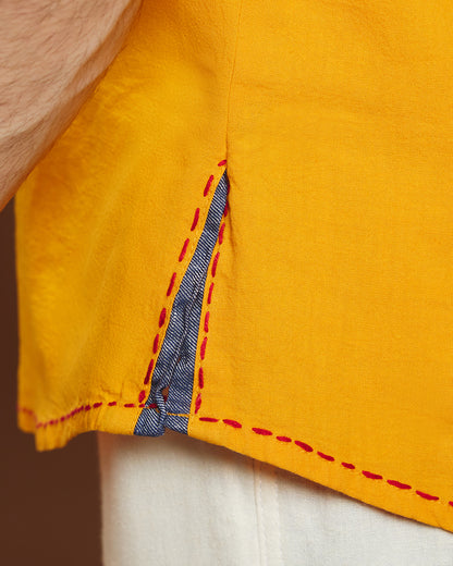 Utsav Festive Shirt - Marigold Yellow