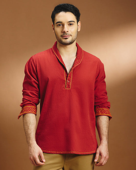 Raunaq Festive Shirt - Maroon