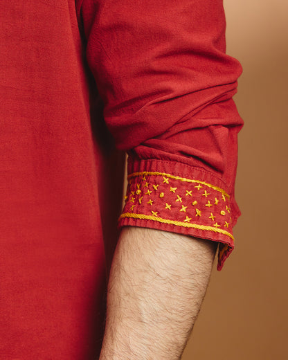 Raunaq Festive Shirt - Maroon