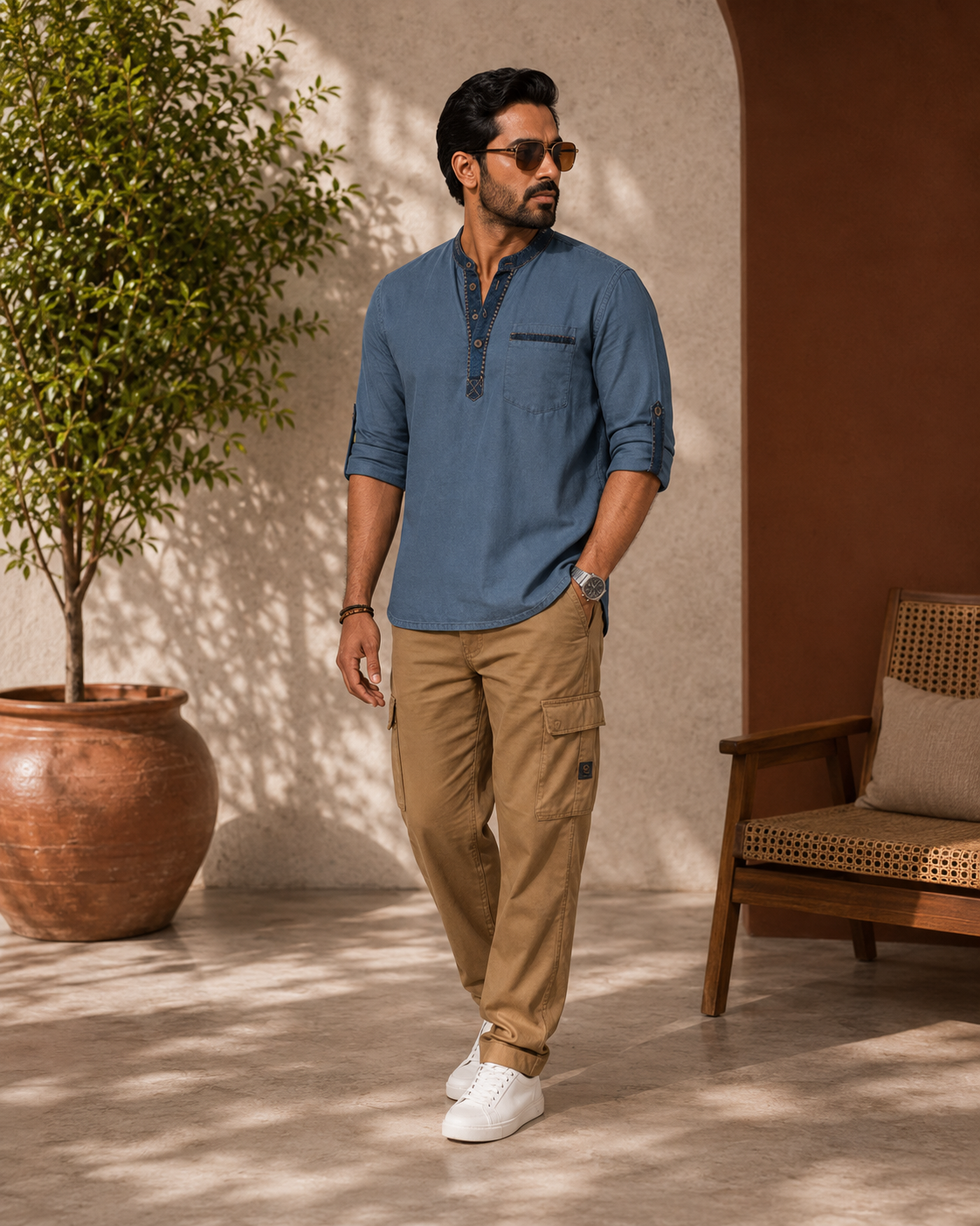 The Maverick Denim Trim Shirt