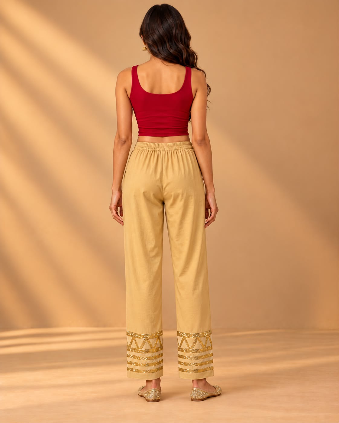 Rumi organic cotton Farsi pants  - golden beige
