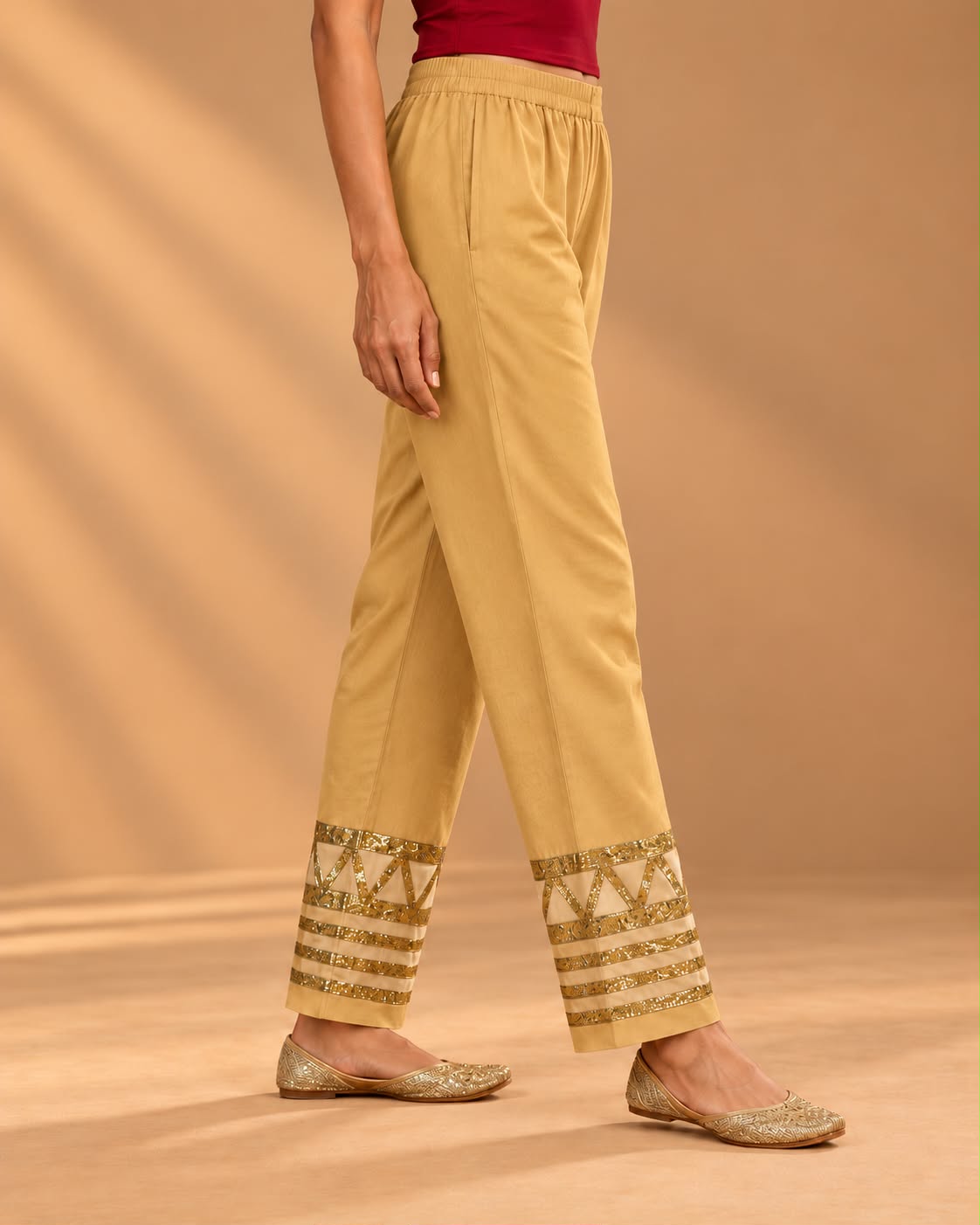 Rumi organic cotton Farsi pants  - golden beige