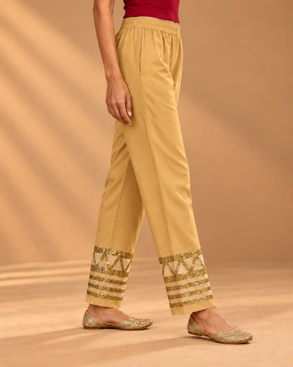Rumi organic cotton Farsi pants  - golden beige