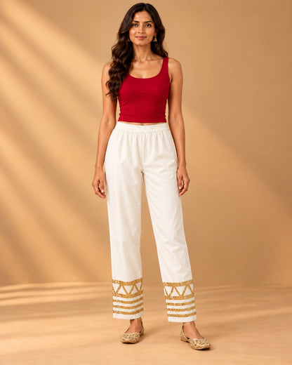 Rumi organic cotton Farsi pants  - offwhite